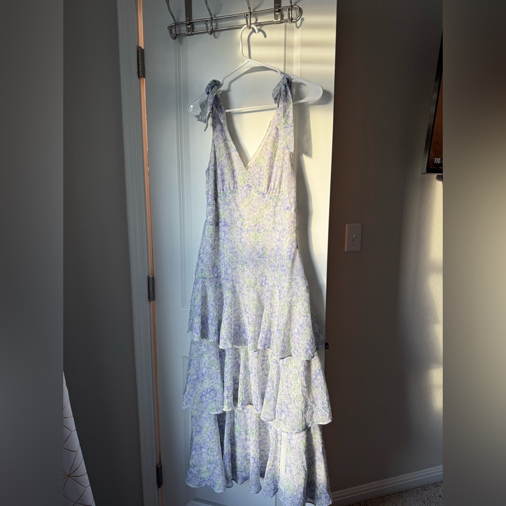Astr Light Purple Floral Maxi Dress
